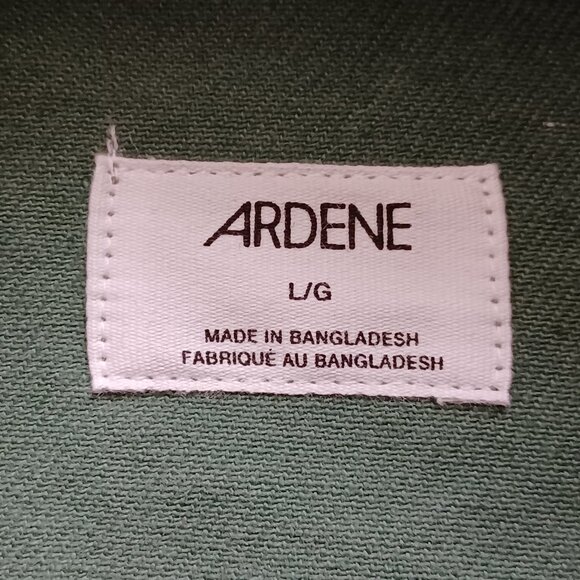 Ardene Green Cotton Twill Shirt Jacket - Picture 7 of 16